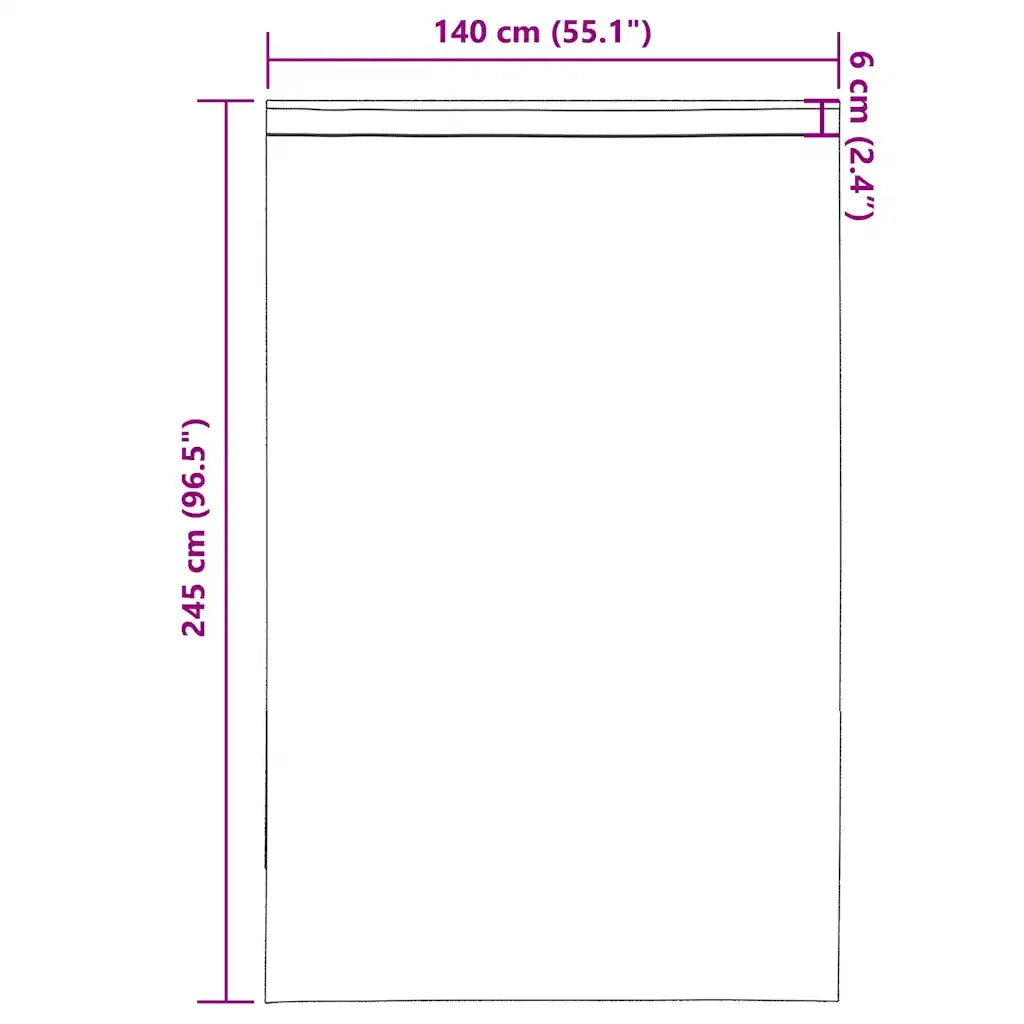 Tende in Voile con Tasche per Aste 2 pz Marrone