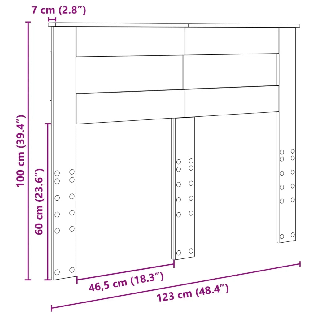 Testiera | Testata Grigio cemento Legno multistrato