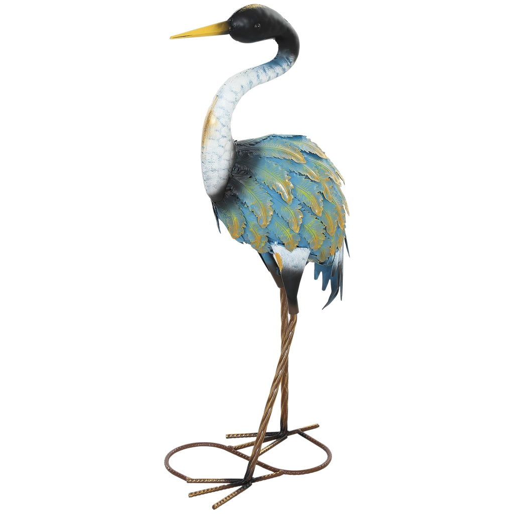 Statua Airone Giardino ¨C Minimal ¨C Metallo Multicolore 63 cm