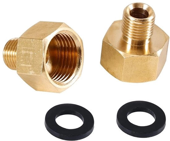 Adattatore a gas - 2 pezzi di adattatori per bottiglie a gas - Rame - Adattatore per tubo a gas - Ideale per forni a gas - Ottimo per camping e cucina esterna
