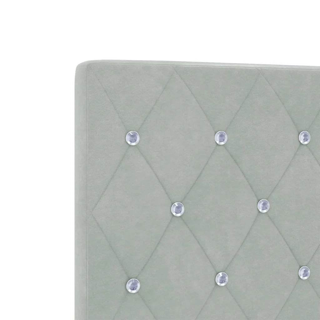Testiera | Testata Grigio chiaro 80 cm Velluto