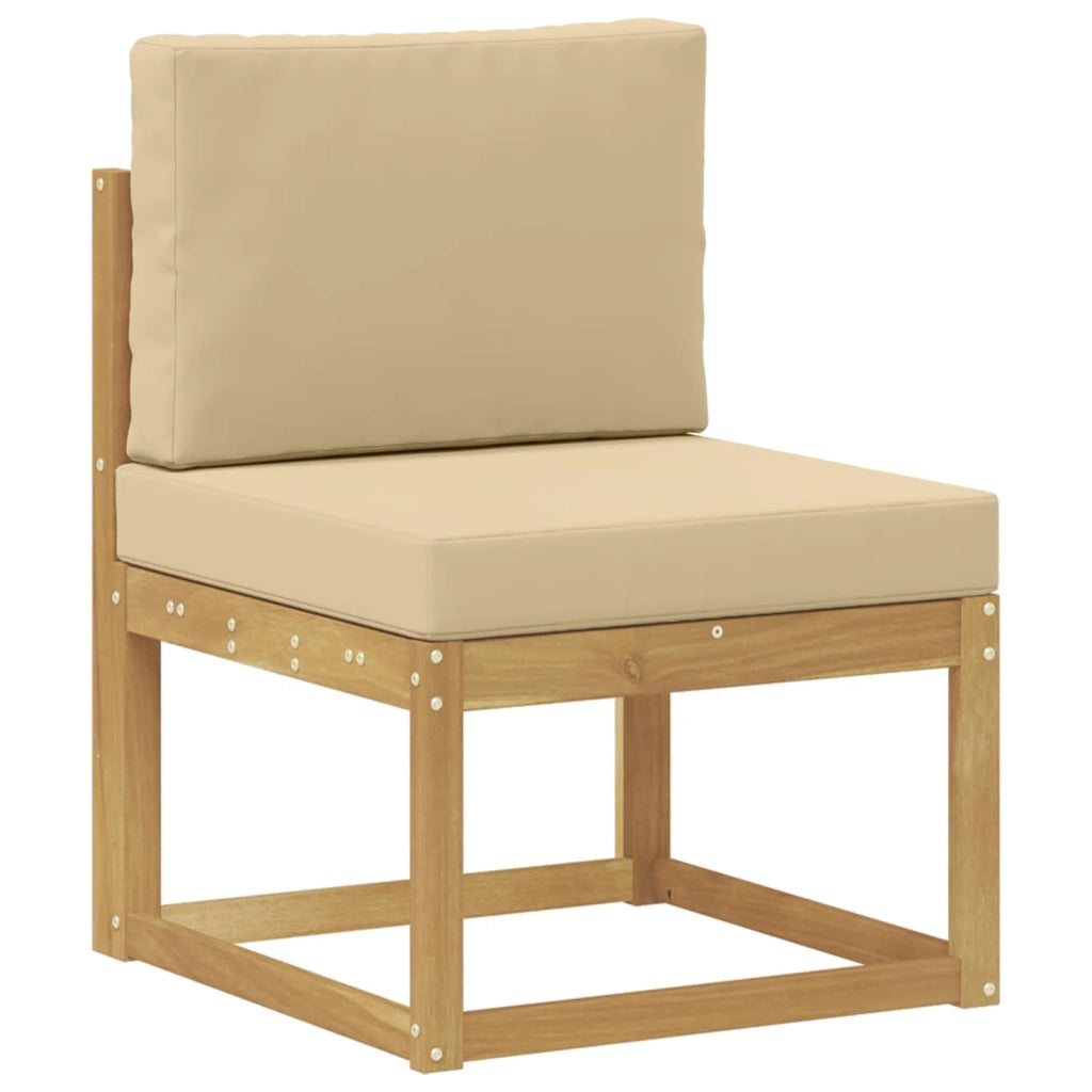 Set di divani da esterno con cuscino 7 pcs Bianco e Beige 3387277