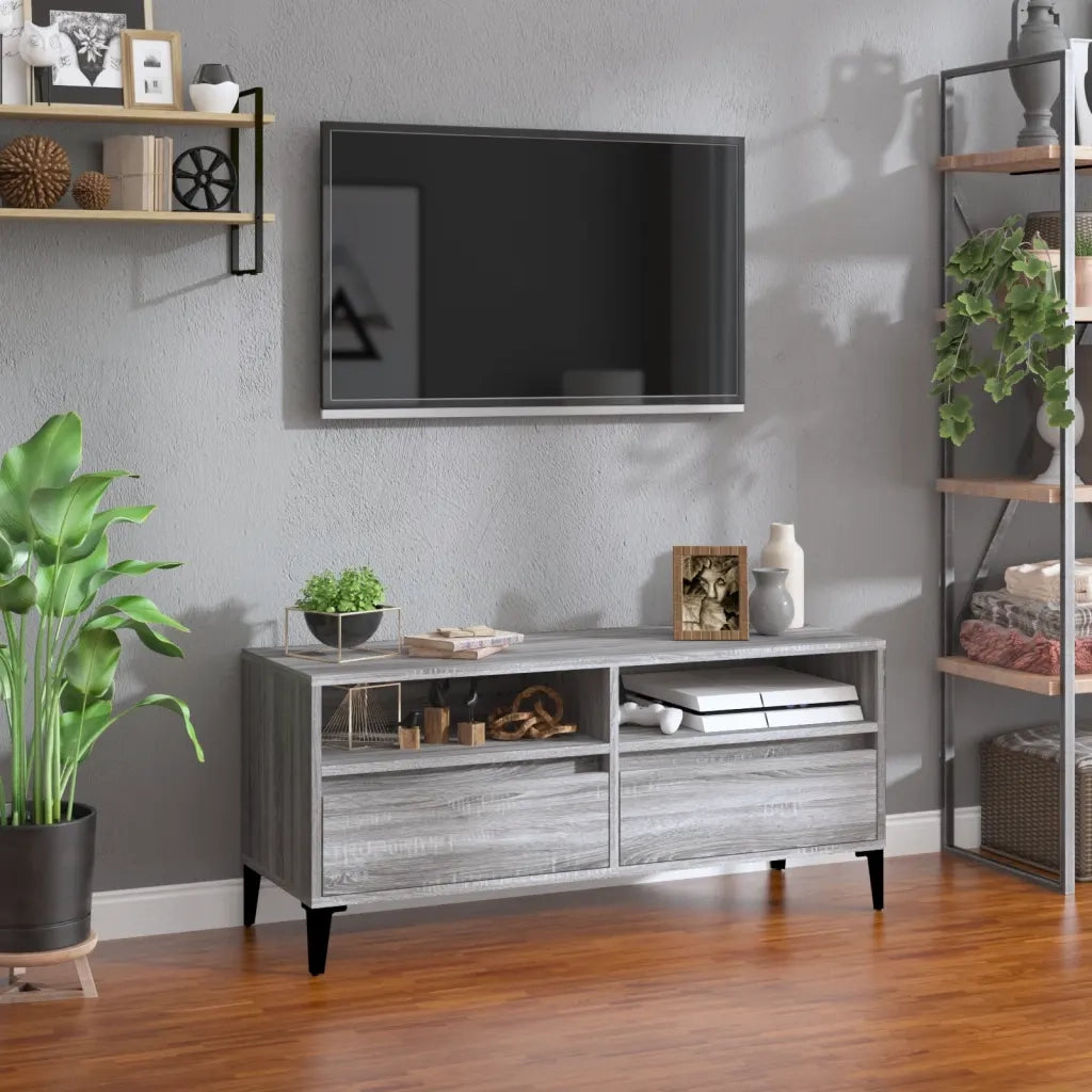 Mobile TV | Armadietto TV | Mobile Porta TV Grigio Sonoma 100x34,5x44,5cm Legno Multistrato