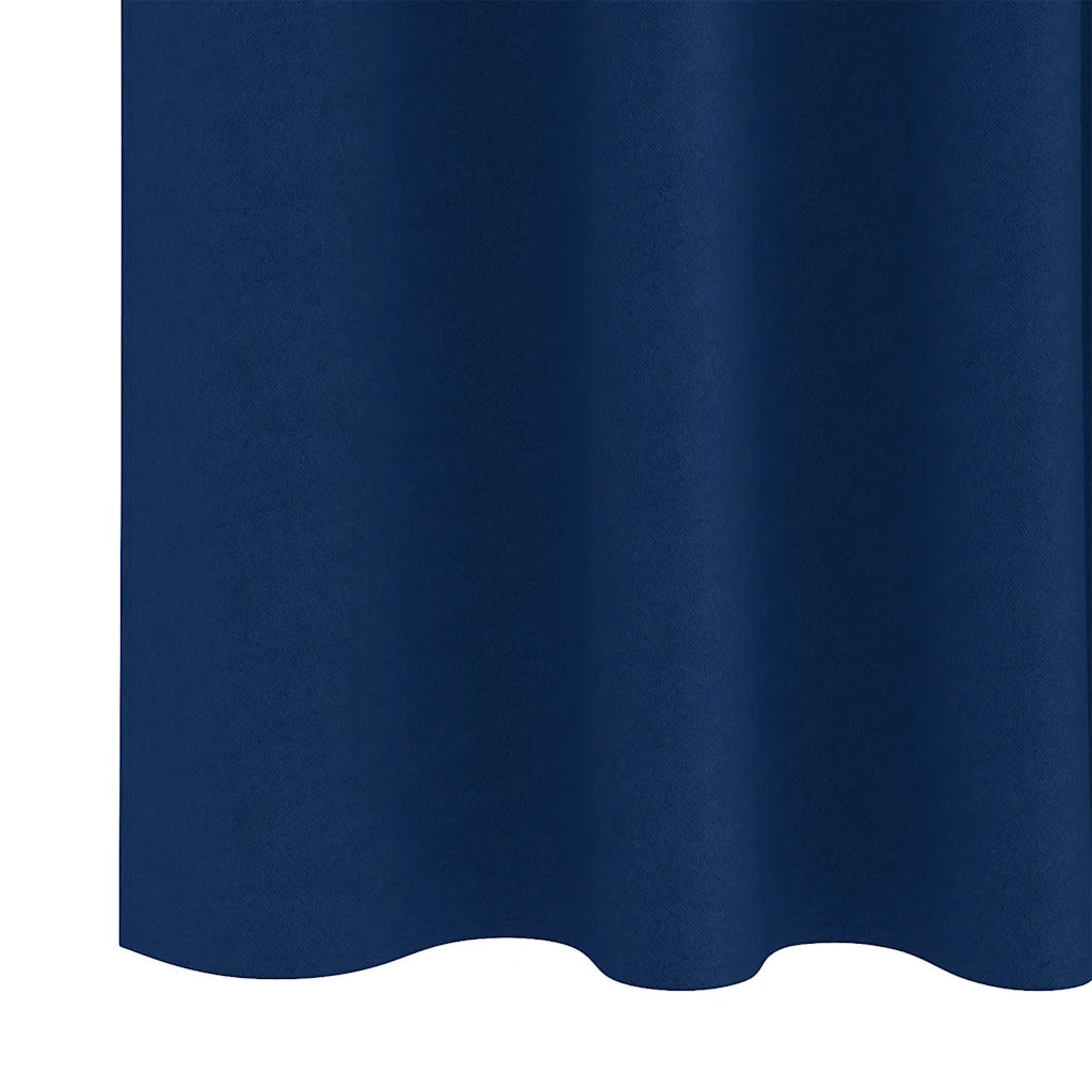 Tende Blackout con Anelli 2 pcs Blu Scuro 175 x 140 cm 4107474