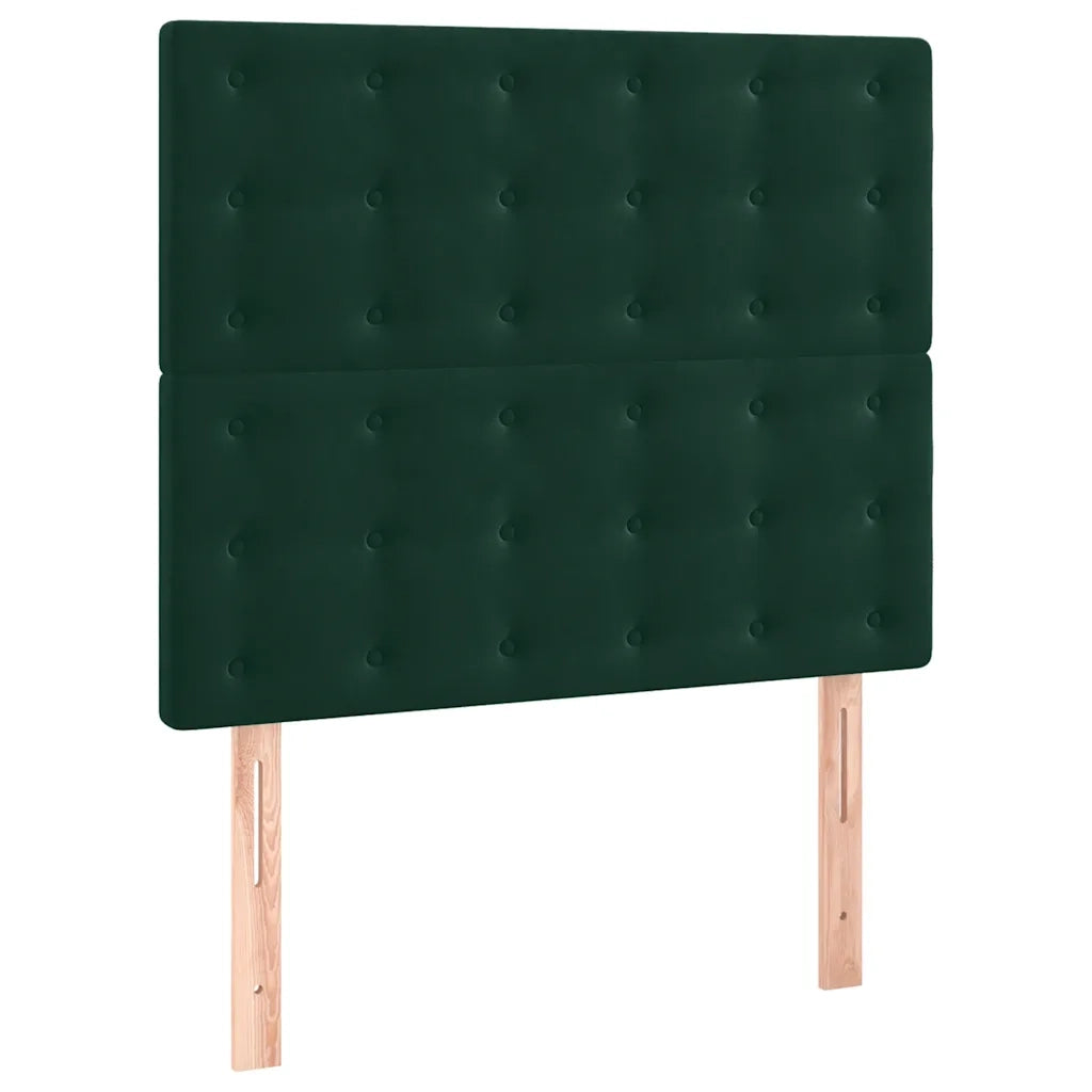 Letto matrimoniale | Letto per adulti | Giroletto senza Materasso Verde Scuro 120x200 cm in Velluto