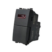 VIMAR EIKON - PULSANTE 1P NO 10A +SPIA ROSSA GRIGIO