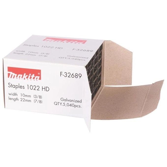 Makita F-32689 Graffette Zincate 10x22 mm per BST220 BST221 DST221 5040 Pezzi colore Argento