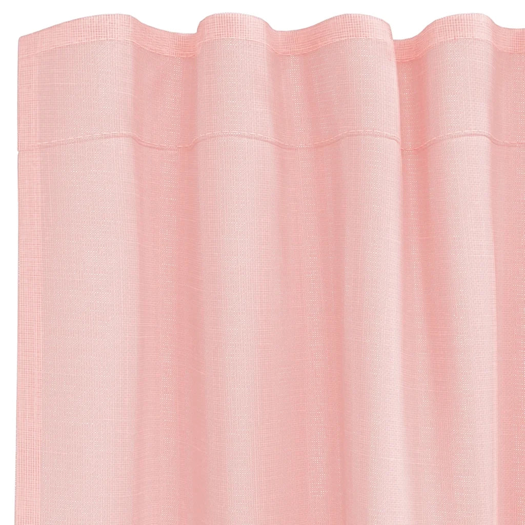 Tende in Voile con Tasche per Aste 2 pz Rosa