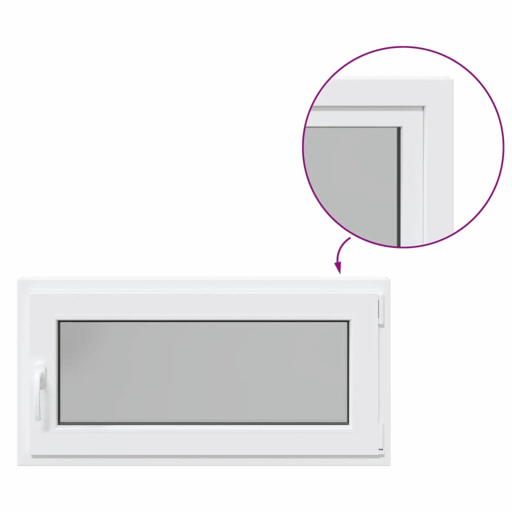 Finestra per Soffitta RISOR Bianco 100 x 50 cm PVC e Vetro 42047207