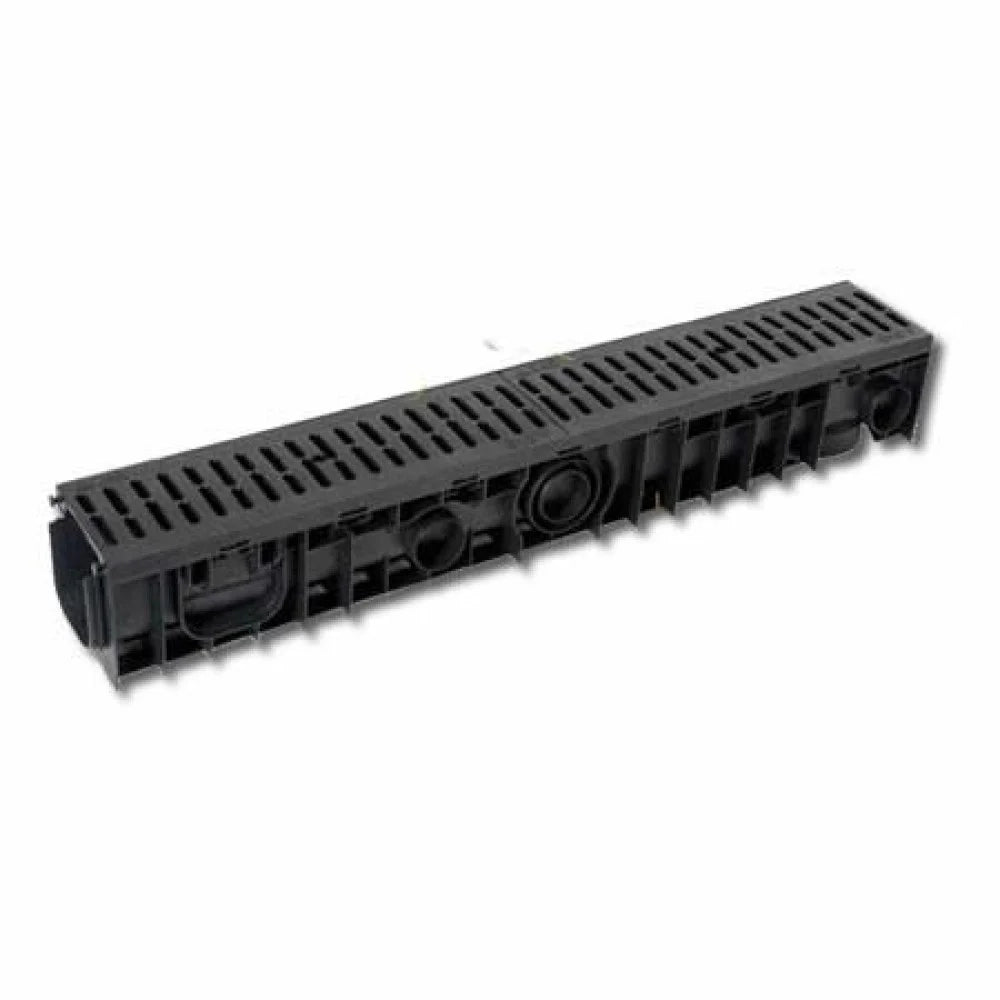 Canaletta sabdrain con griglia p p nero 10i 15ex100 h.05i 10e b08