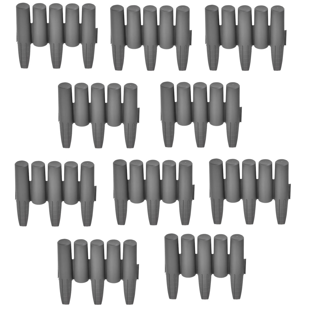 Bordure per Aiuola Espot in set di 10 blocchi - Lunghezza tot 2,7 m - Grigio Scuro casa.pro