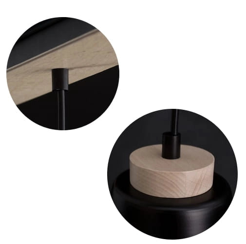 Lampada a sospensione Emibig Bolero 2xE27 nero 40cm