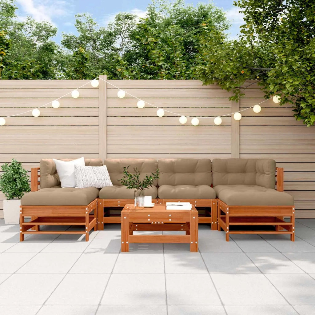 Set Lounge da Giardino 7 pcs Marrone Cerato 3418103
