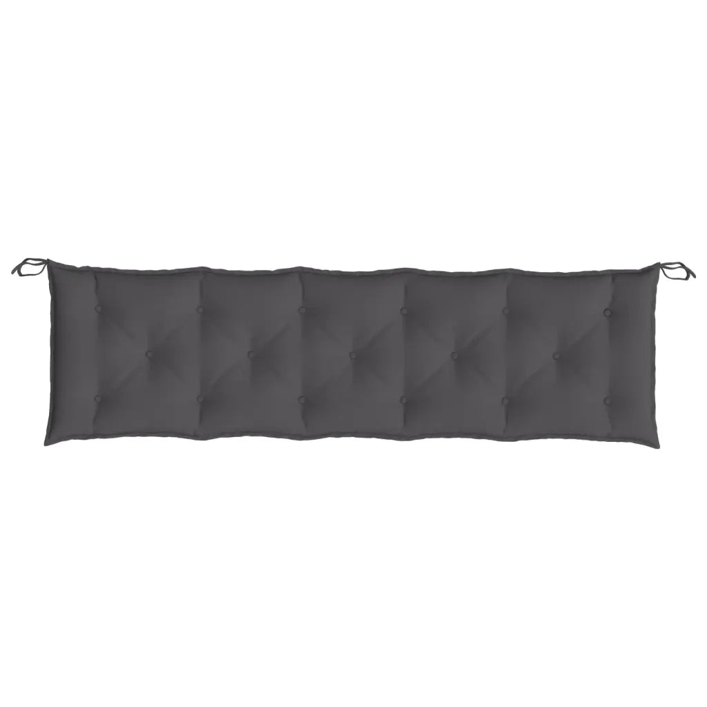 Cuscini Panca Giardino 2 pz-Set di 2 Cuscini per panchina da esterno Antracite 180x50x7cm Tessuto Oxford