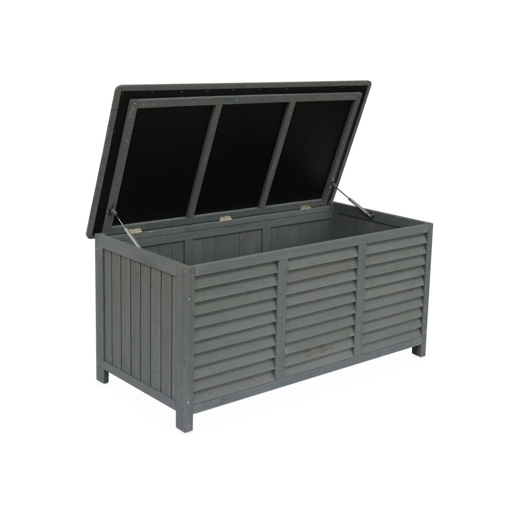 Cassapanca in legno di abete 330l, grigio