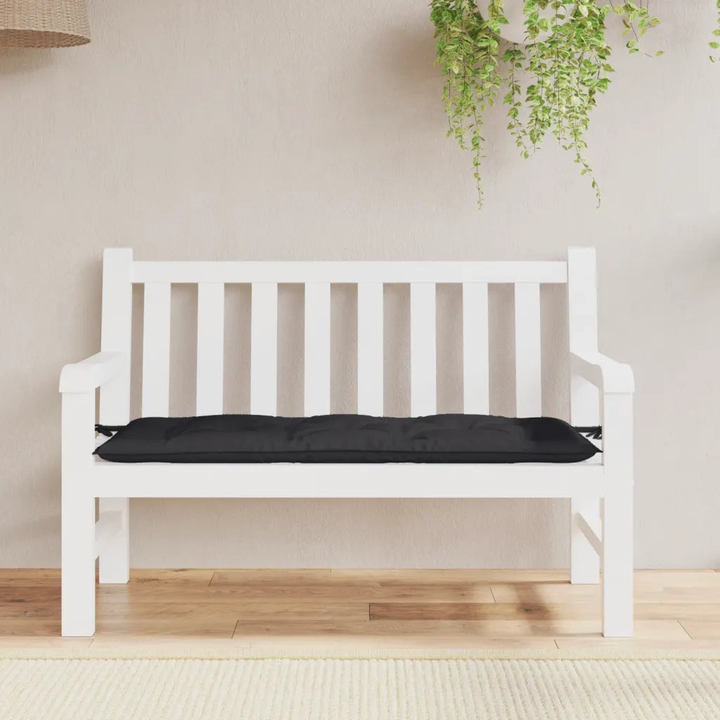 Cuscino per Panca-Cuscini per panchina Nero 120x50x7 cm in Tessuto Oxford