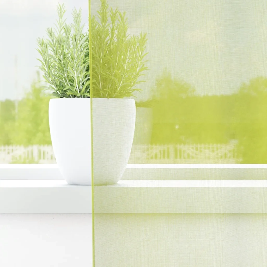 Tende in Voile con Occhielli 2 pz Verde Mela 140x245 cm 4102056