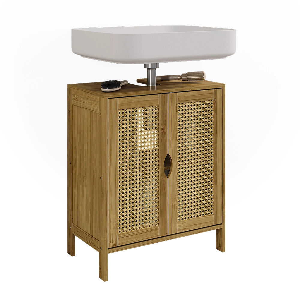 Vicco Mobile sottolavabo per bagno Bambù 48 x 60 cm