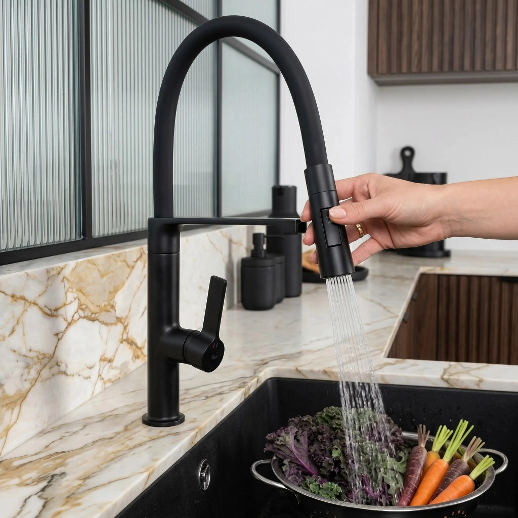 Rubinetto Da Cucina Rea Lago Black