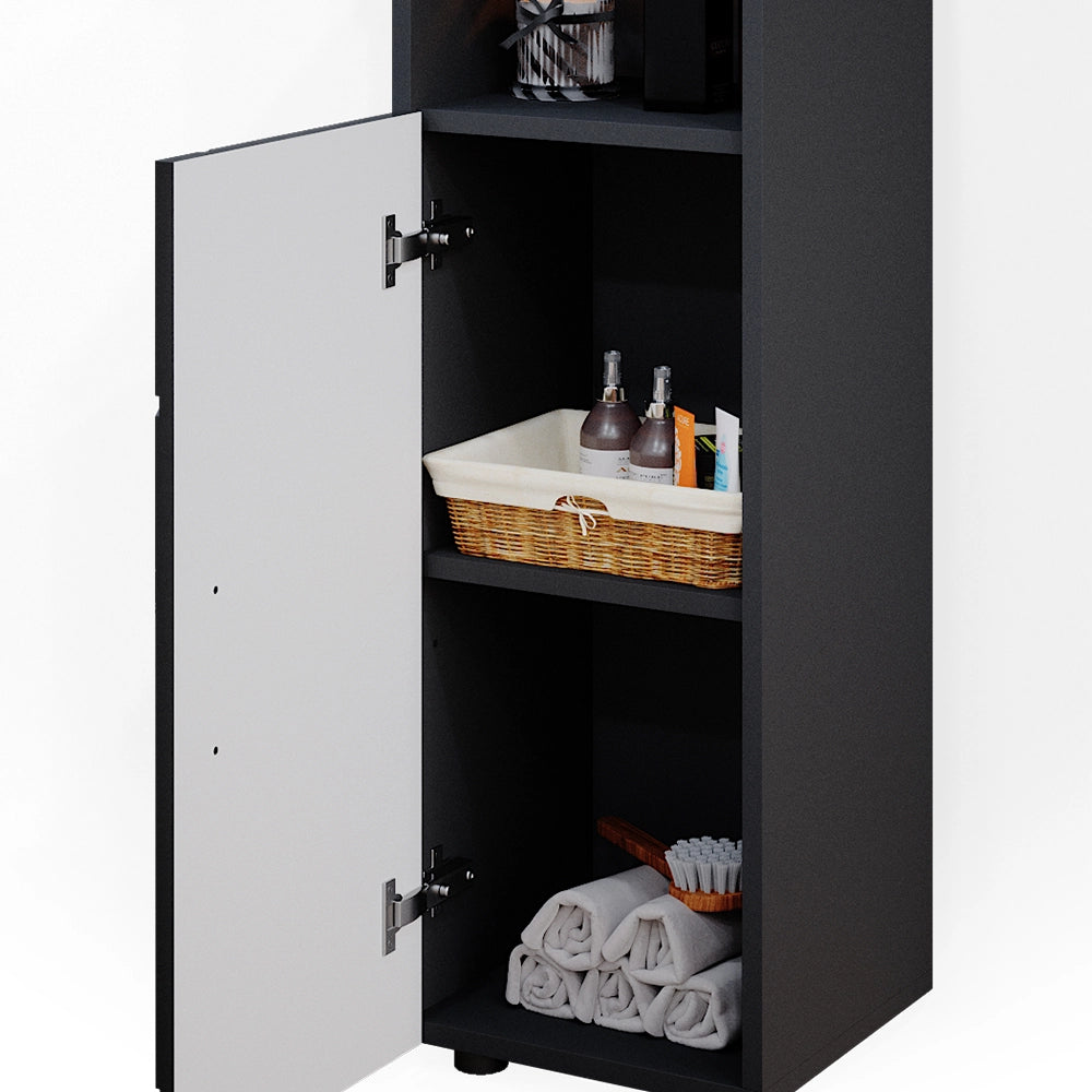 Mobiletto bagno Irma Antracite lucido 30 x 95 cm Vicco