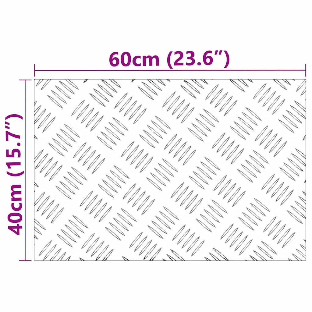 Gradini per Scale 4 pcs Argento 60 x 40 cm Alluminio 4104324
