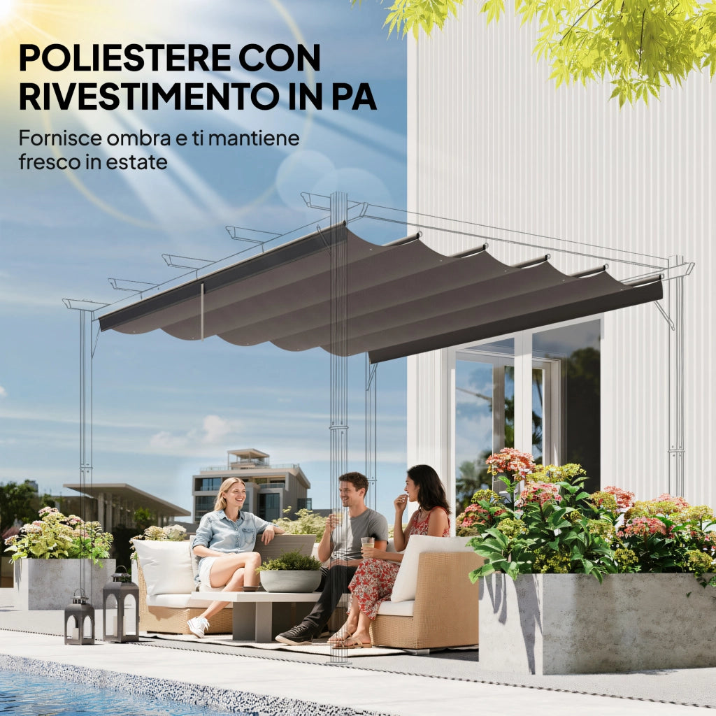 Tettuccio per Gazebo 3x3 m ¨C Minimal ¨C Grigio Chiaro