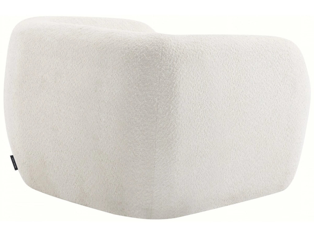 Poltrona in tessuto bouclé "Washington" - Bianco