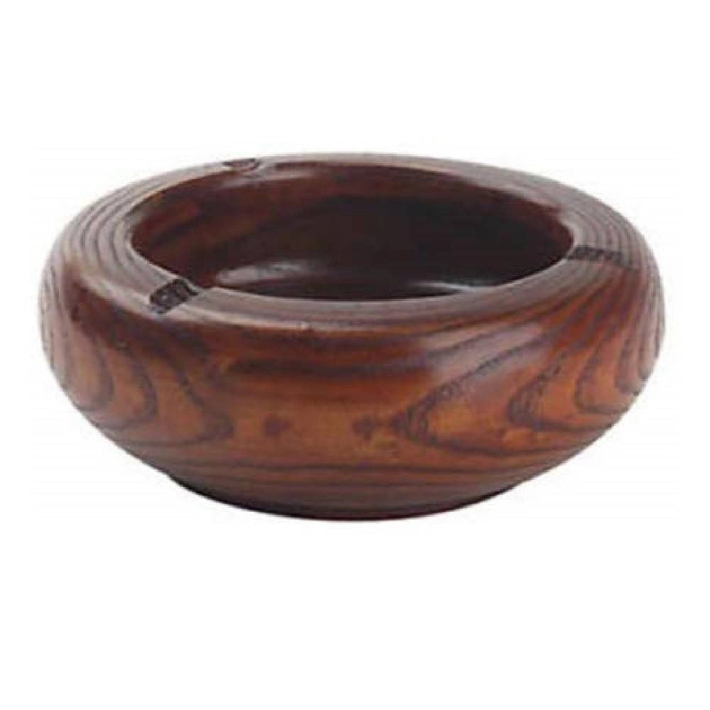 Trade Shop - Posacenere In Legno 12.5cm Con Venature Legno Corteccia Tronco Orientale Df61858 -