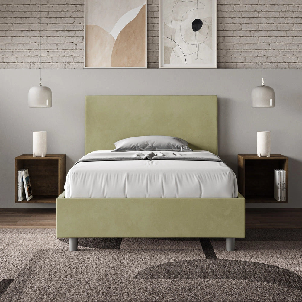 Letto 1 Piazza e Mezzo 120x210 cm con Rete Adele Tè Verde