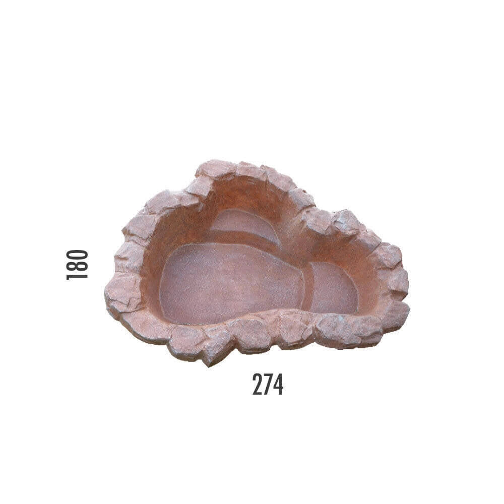 Laghetto Artificiale Roccia a Bordo Largo 274x180x63 cm 750 Litri