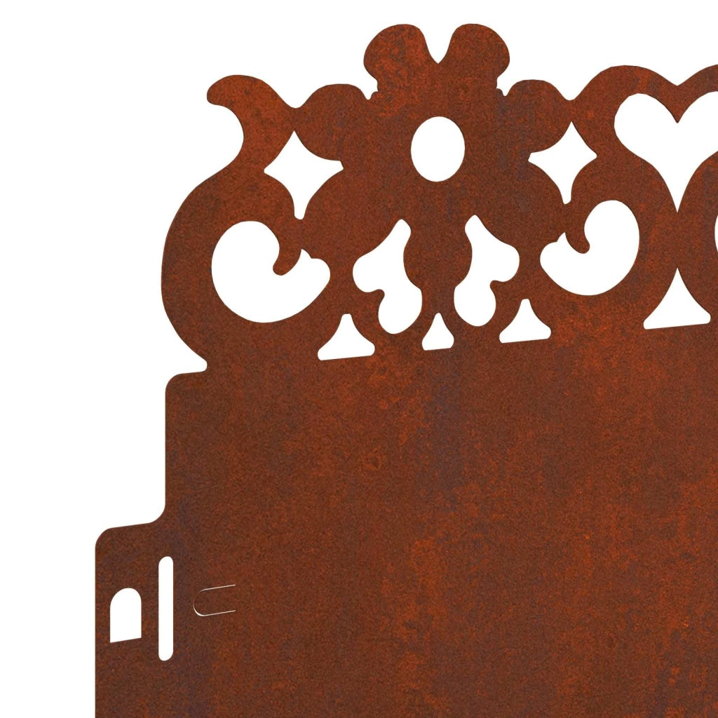 Bordure per prato 10 pcs Ruggine 103 x 0,05 x 22 cm 874783