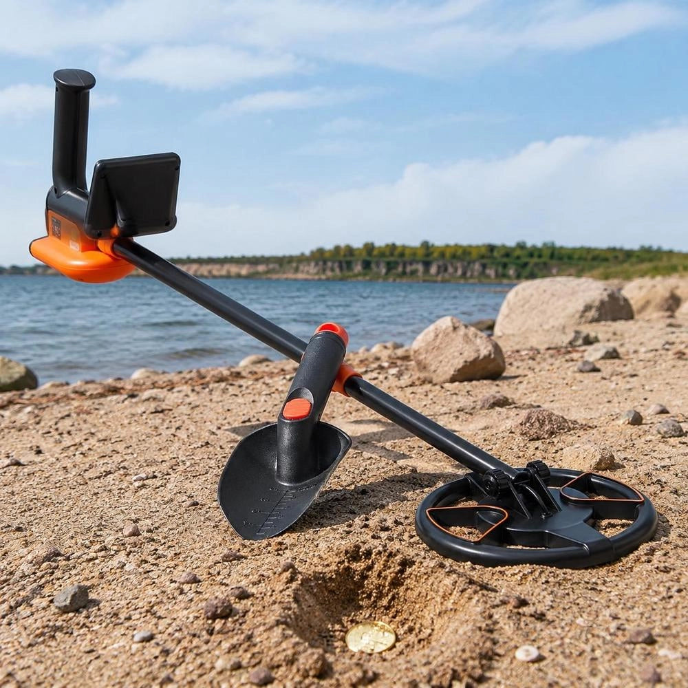 Metal Detector Kit For Children: Multifunctional Professional Detector With 2 Modes, Waterproof 15.2cm Coil For Greater Depth, With Shovel And Carrying Case