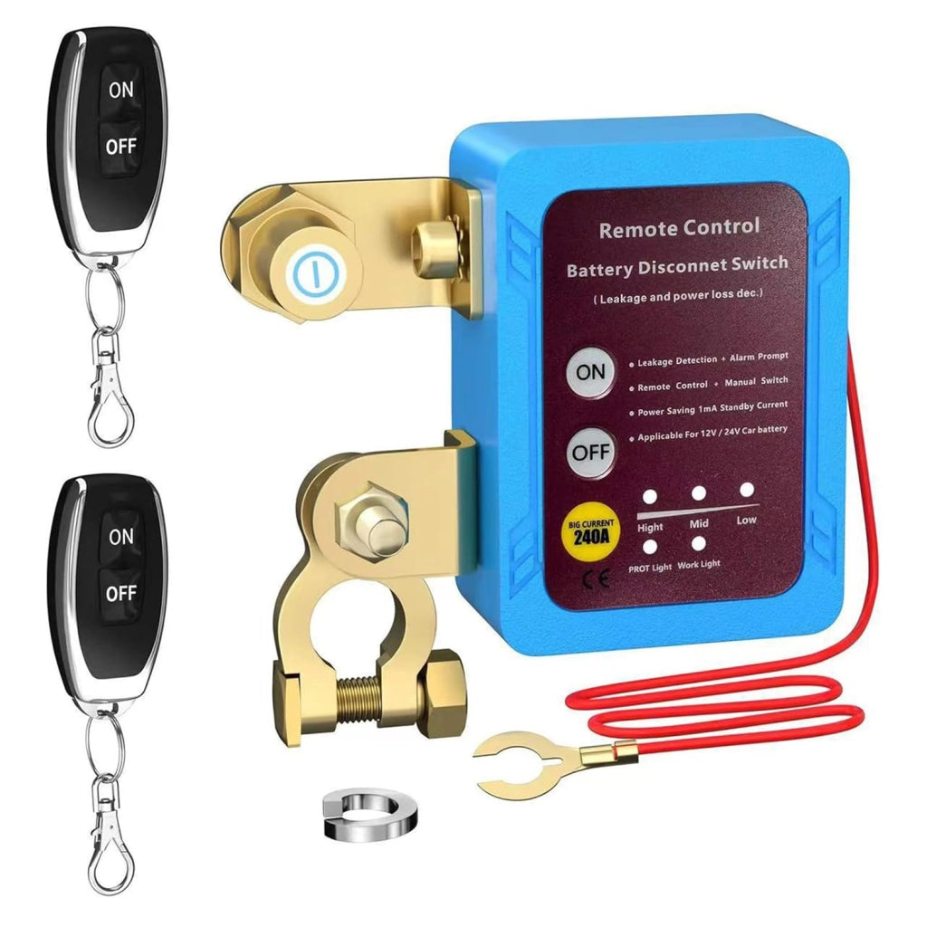 Interruttore stacca batteria auto 6-30 V con 2 telecomandi