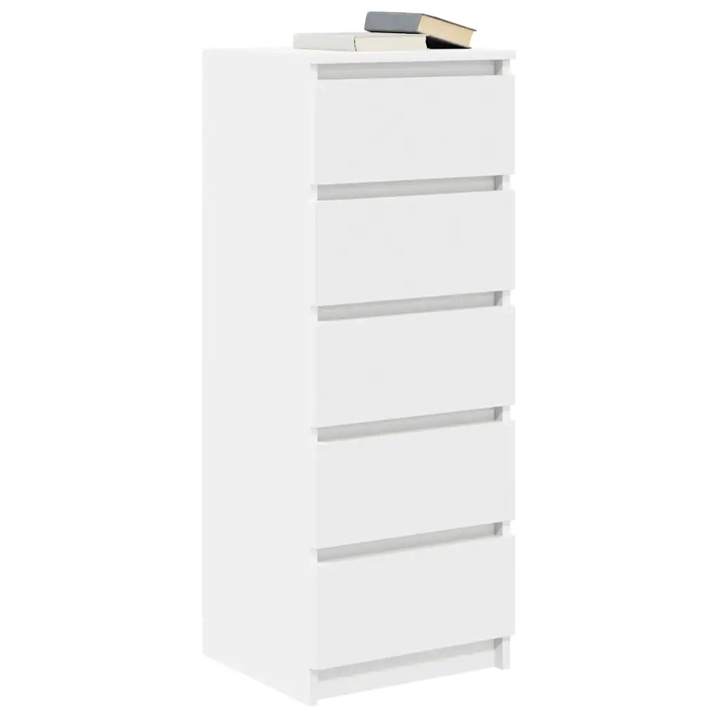 Credenza con Cassetti Bianco 37,5x35x99 cm in Legno Multistrato 861760