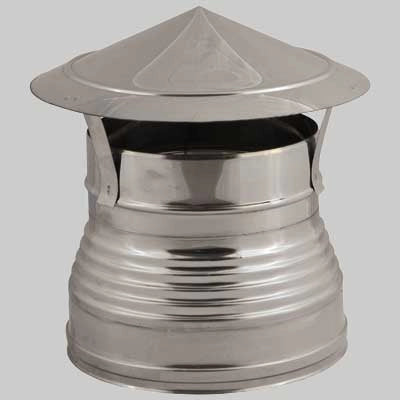 CAPPELLO CINESE DOPPIA PARETE DIAMETRO ESTERNO FEMMINA  Int. Ø 100  Est. Ø 150     MADE IN ITALY