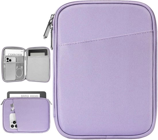 Case Premium per Tablet 6-7 pollici - Adatto per e-reader Kindle/Kobo - Resistenze a urti - Rivestimento morbido - Chiusura sicura con zip - Custodie per tablet