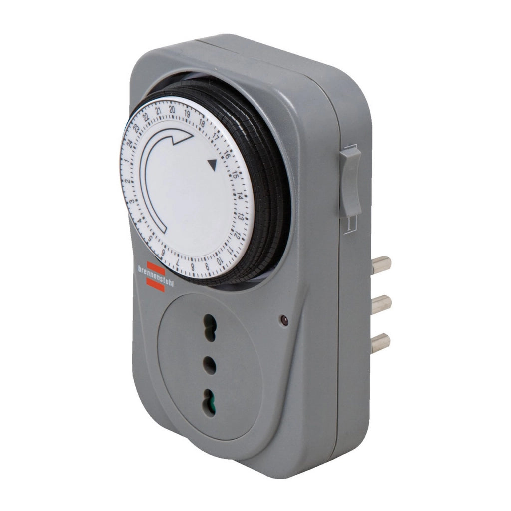 Timer Meccanico MZ 20 IT – Programmatore Giornaliero 24 Ore – Presa Tipo L 16A – 96 Programmi ON/OFF – Intervallo 15 Minuti