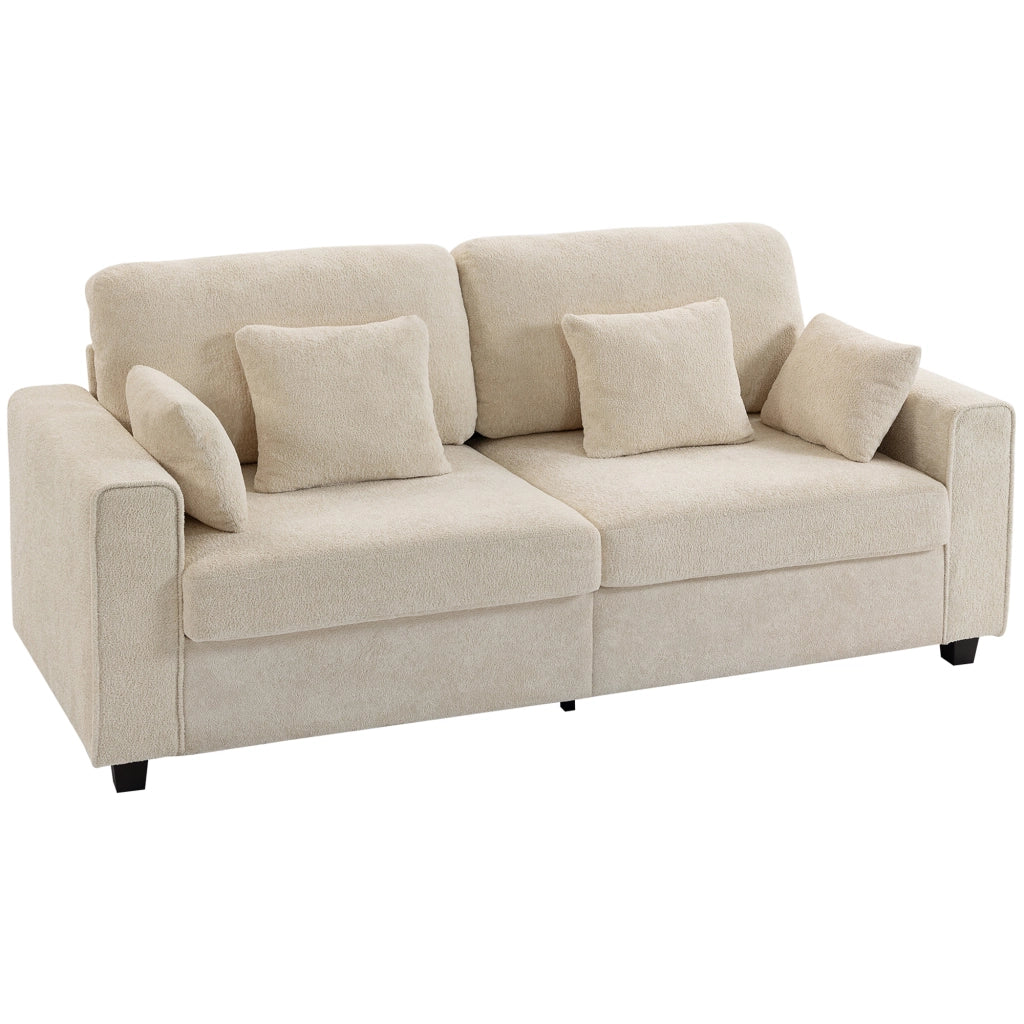 Divano 3 posti in velluto antimacchia ¨C Minimal ¨C beige