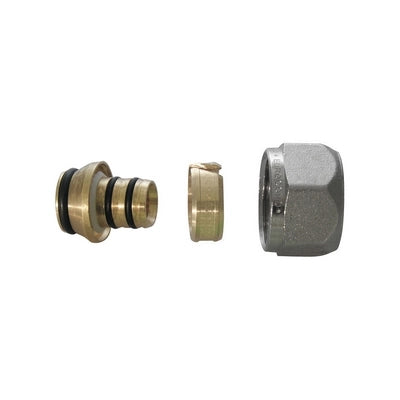 ADATTATORE PER TUBO MULTISTRATO NICHELATO- 16 x 2.25 - 3/4 x 18- TIEMM- pezzi 10