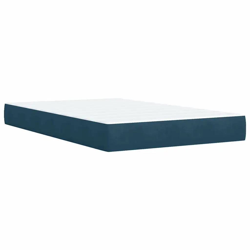 Giroletto a Molle con Materasso Blu Scuro 120x200 cm in Velluto 3286298