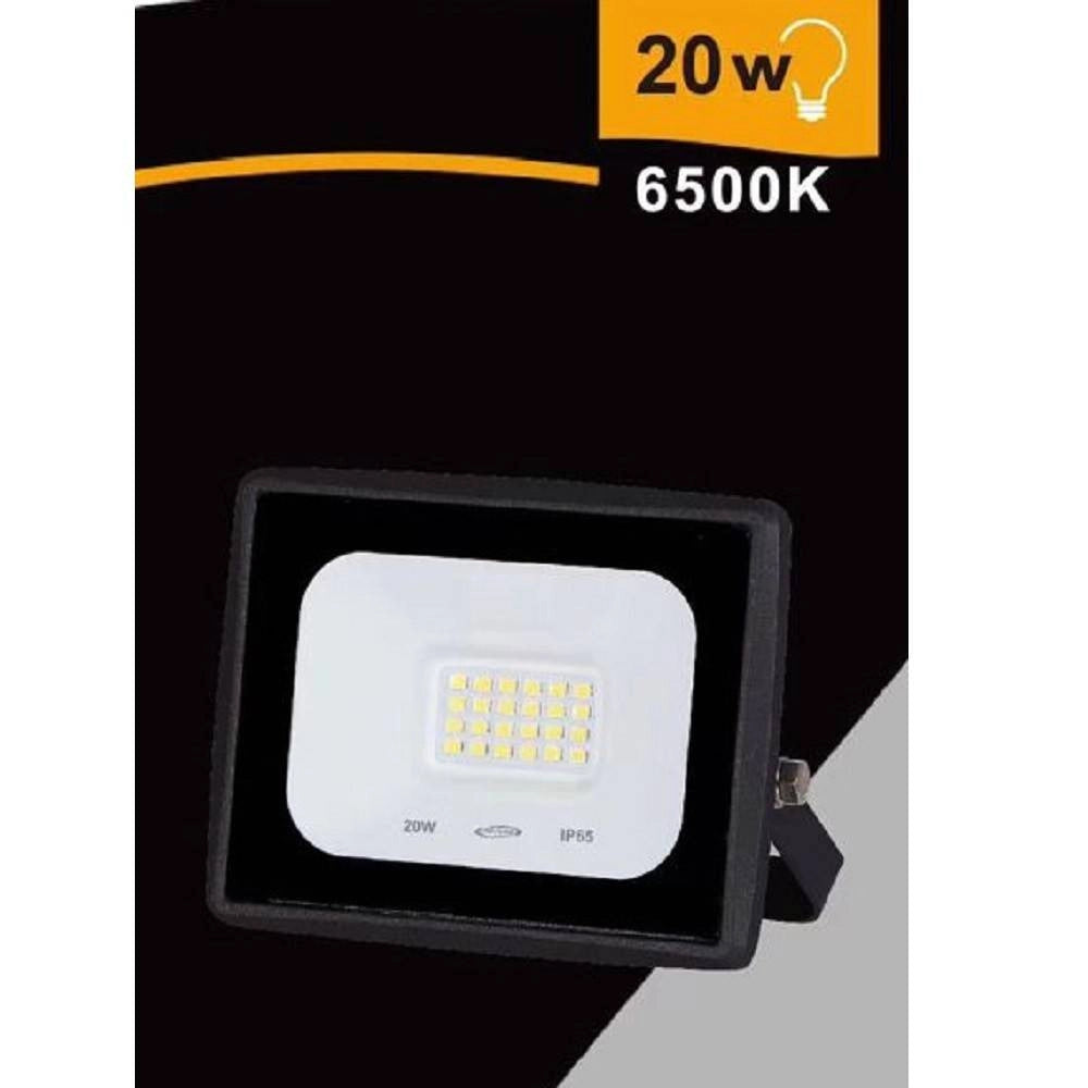 Trade Shop - Faretto Led Faro 20 Watt 1800 Lm Ip65 Nero Luce Fredda Calda Naturale Ek02-20w-n -