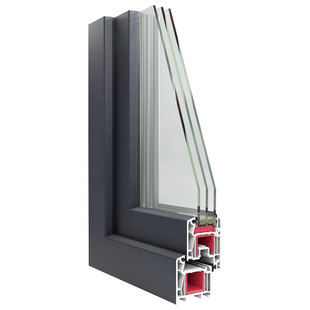 Finestra per Soffitta RISOR 120 x 60 cm PVC e Vetro Antracite 42047343