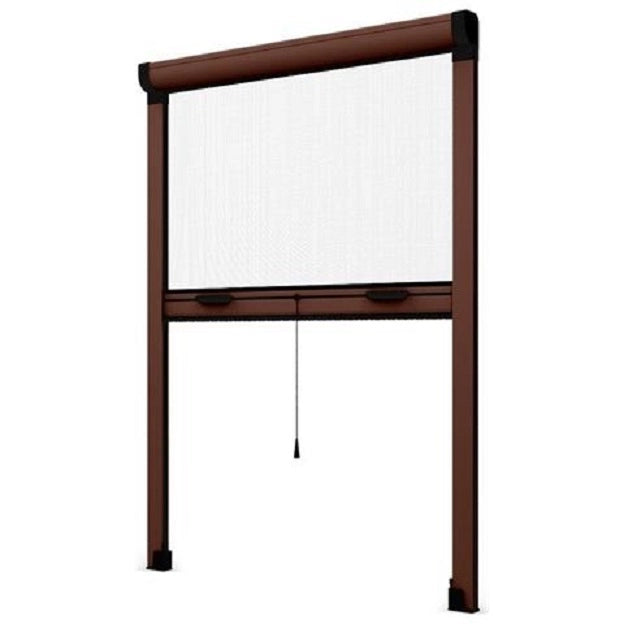 Zanzariera a Rullo Riducibile 100 x 160 Marrone 8017