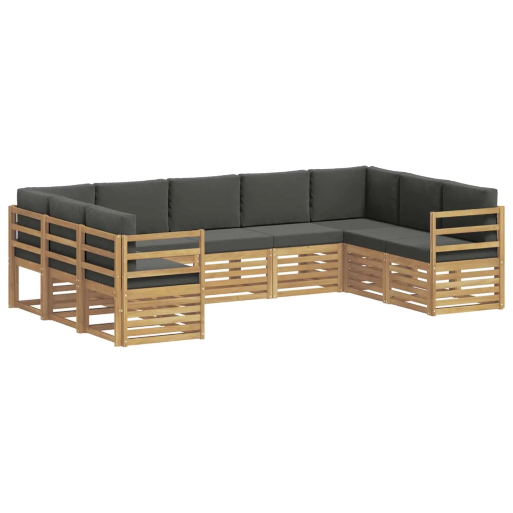 Set divano sezionale 9 pcs Bianco e Antracite 3392487