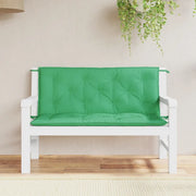 Cuscini Panca da Giardino 2 pz-Set di 2 Cuscini per panchina da esterno Verdi 120x50x7 cm Tessuto Oxford