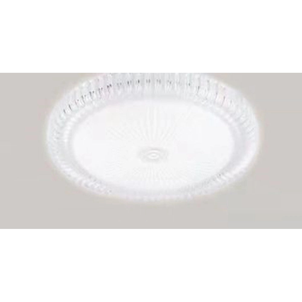 Trade Shop - Plafoniera A Soffitto 60w Design Cristallo Rigato Luce Fredda Naturale Fst-50a63297 - -bianco Freddo      -