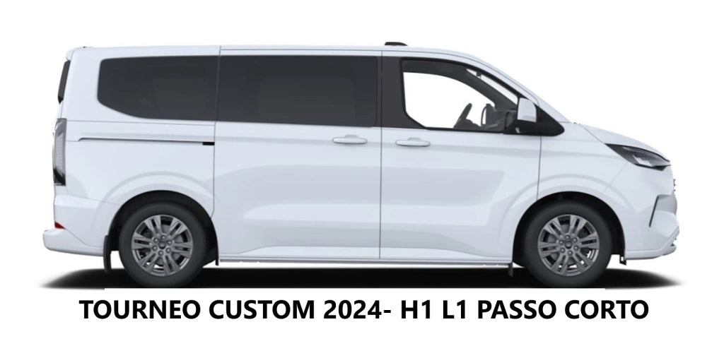 Tappeti in gomma Seconda Fila per Ford Tourneo Custom 8 posti dal 2024-