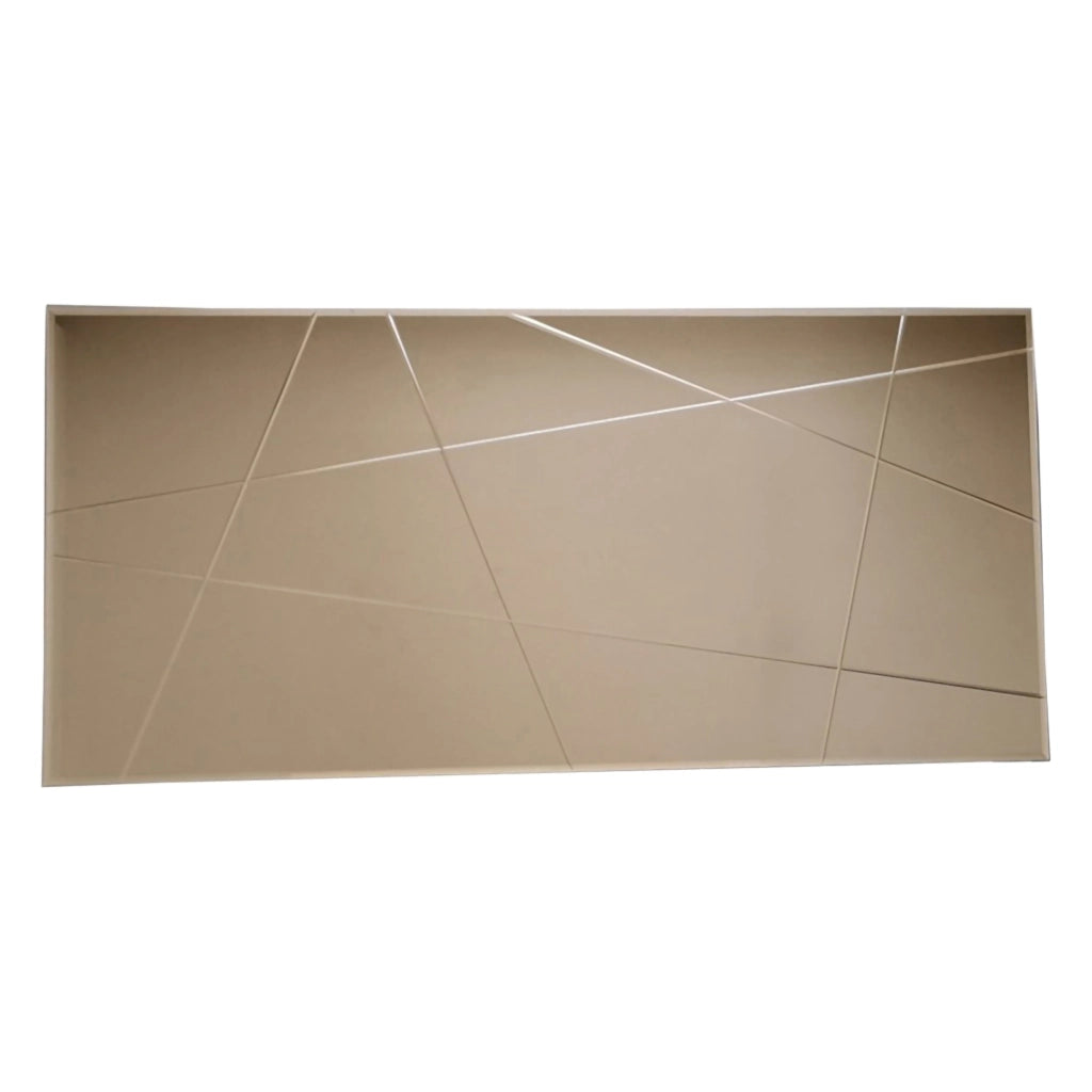 Salve, Specchio Dettagli Geometrici, 62x130h cm Marrone Bronzo