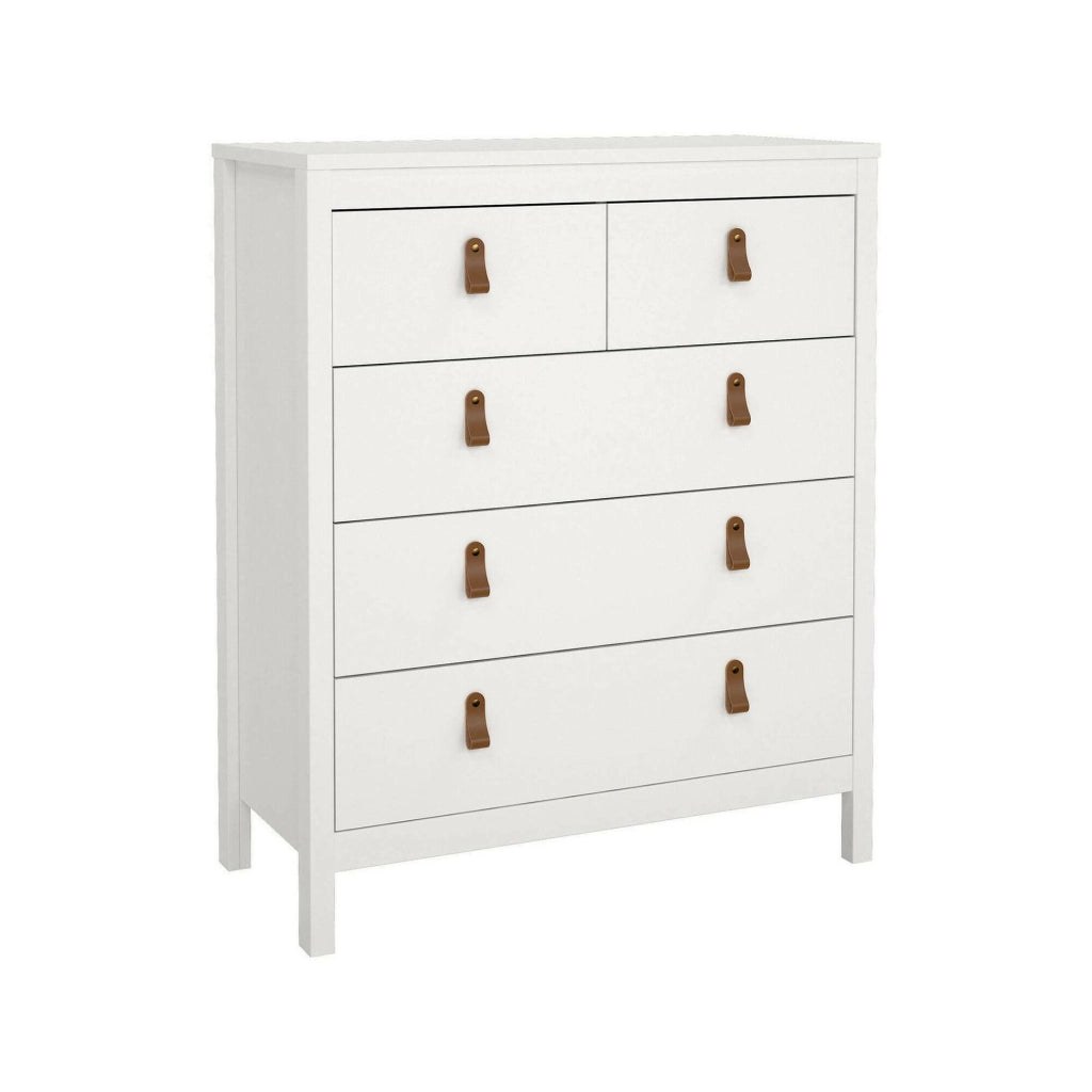 Cassettiera Nicholas, Settimino multiuso, Comò camera da letto, Mobile con cassetti, 82x38 h99 cm, Bianco