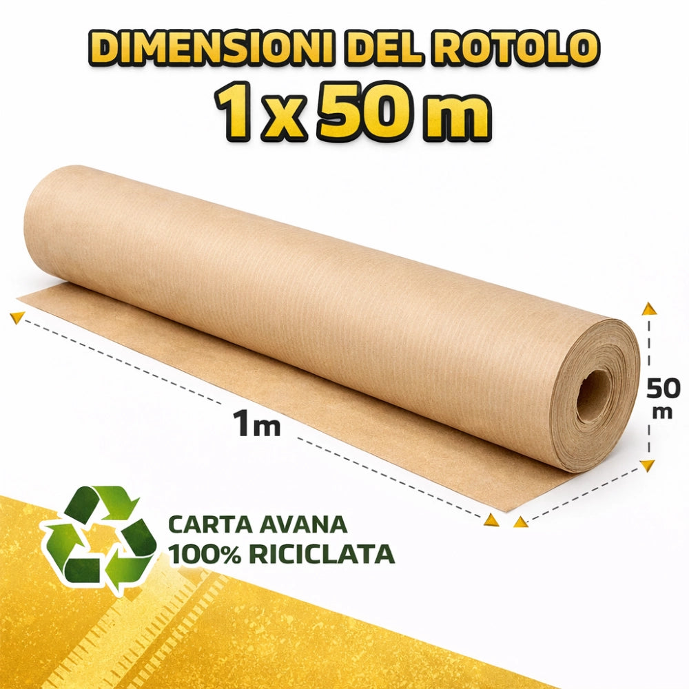 Rotolo di carta protettiva per imbiancatura e ristrutturazioni 1 x 50 m